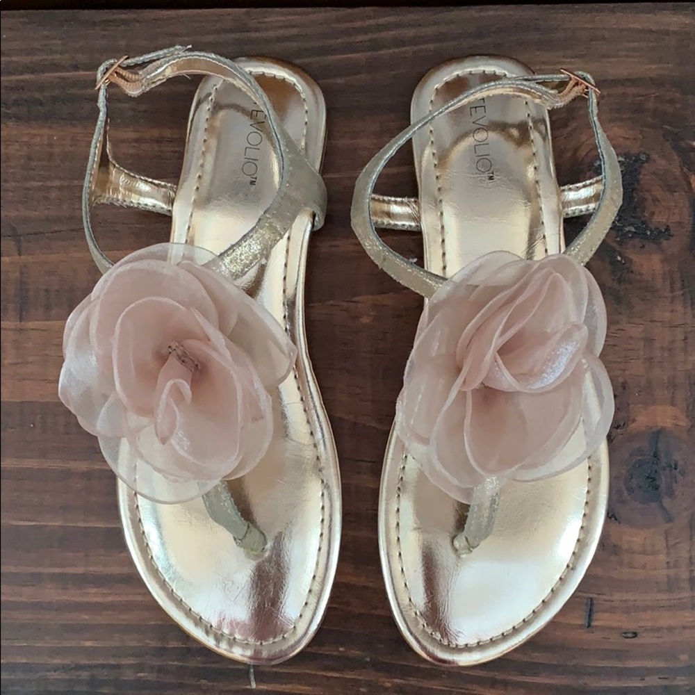 Rose gold sandals